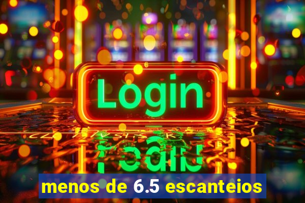 menos de 6.5 escanteios